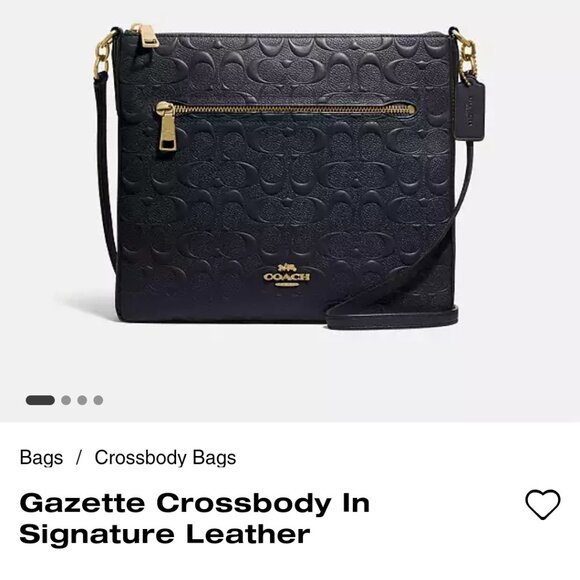 NEW Coach Navy Crossbody Leather Bag - Picture 2 of 9